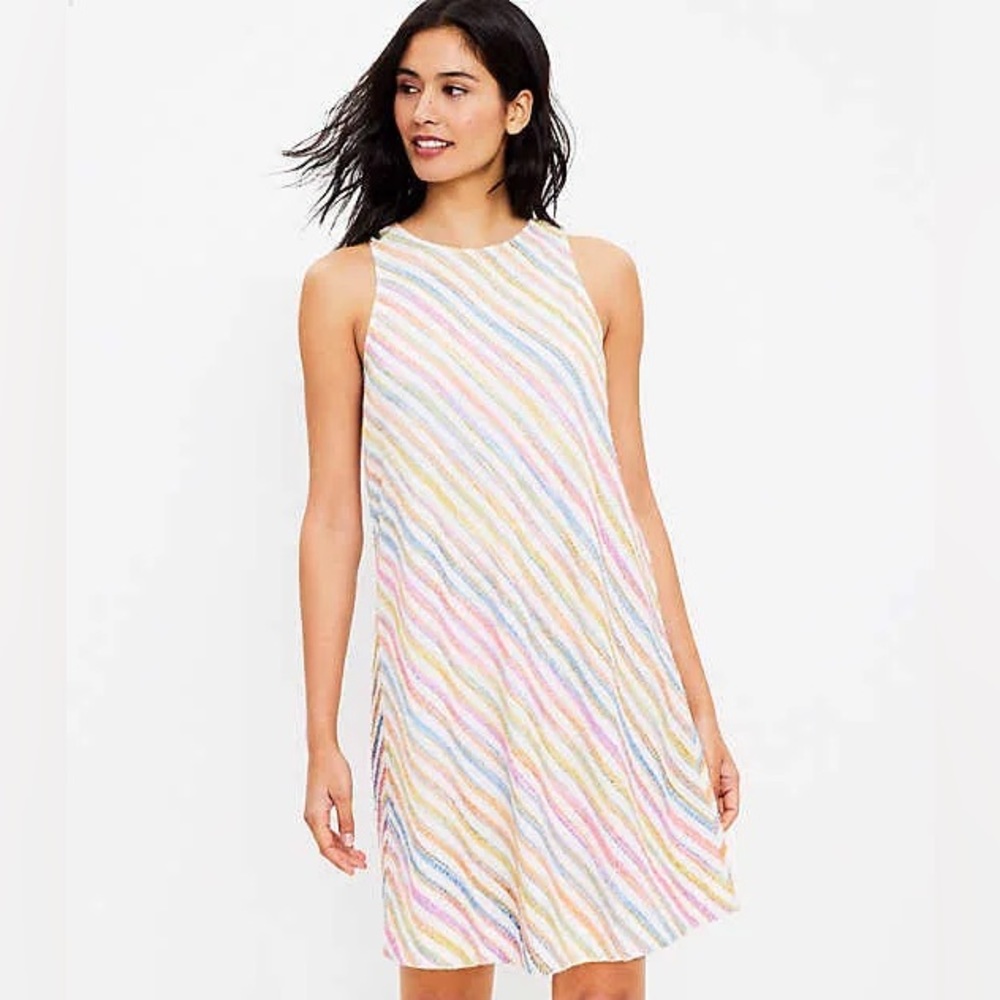 Lou & Grey Rainbow Stripe Swing Dress